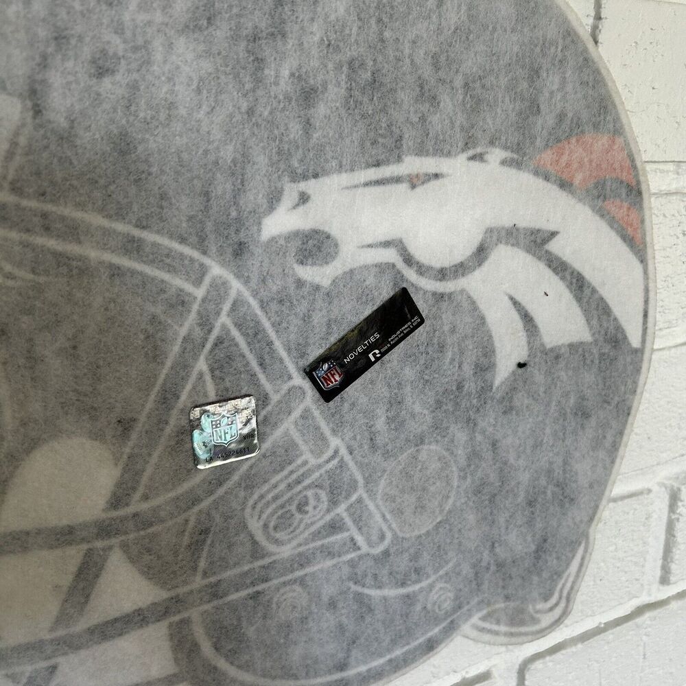 Denver Broncos Pennant Helmet Shape Large 16” X 13” New With Tags NFL - Picture 4 of 5